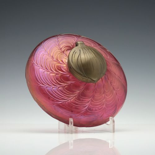 LOETZ IRIDESCENT GLASS INKWELL C1910 - ADDITIONAL PHOTO 1