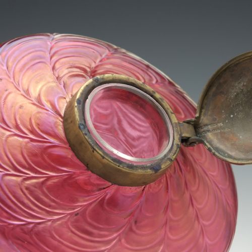 LOETZ IRIDESCENT GLASS INKWELL C1910 - ADDITIONAL PHOTO 4
