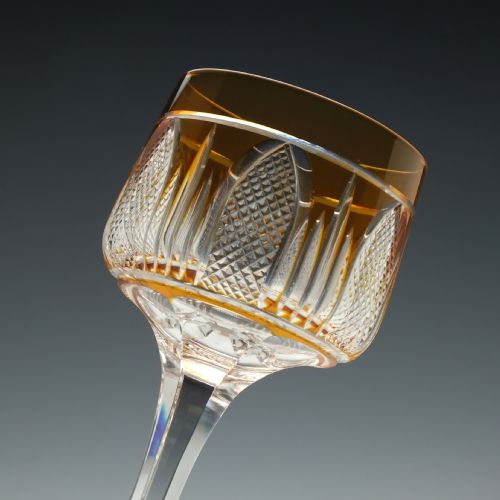 SIX FRENCH CUT HOCK GLASSES C1900 - ADDITIONAL PHOTO 4