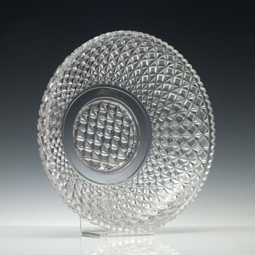 IRISH WATERFORD TWO PART CUT GLASS STANDING BOWL C1830 - ADDITIONAL PHOTO 4