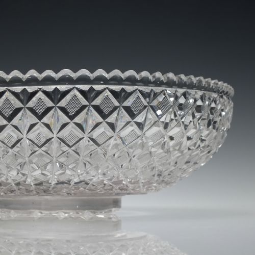 IRISH WATERFORD TWO PART CUT GLASS STANDING BOWL C1830 - ADDITIONAL PHOTO 7