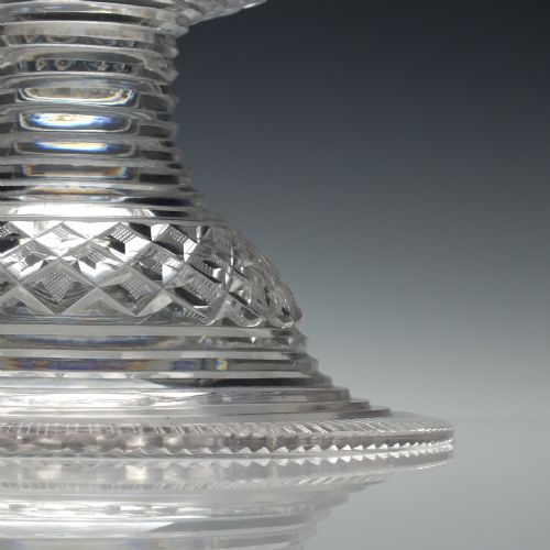 IRISH WATERFORD TWO PART CUT GLASS STANDING BOWL C1830 - ADDITIONAL PHOTO 9