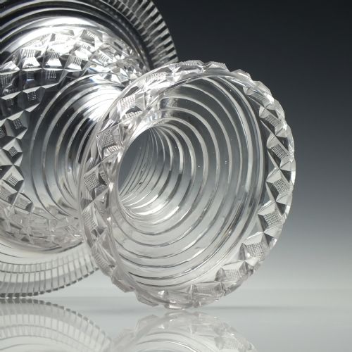 IRISH WATERFORD TWO PART CUT GLASS STANDING BOWL C1830 - ADDITIONAL PHOTO 10