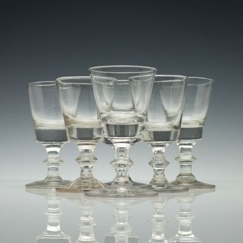 a collection of six 19th century port wine glasses c1820 - CATEGORY: ANTIQUE GLASS - DATED GEORGIAN