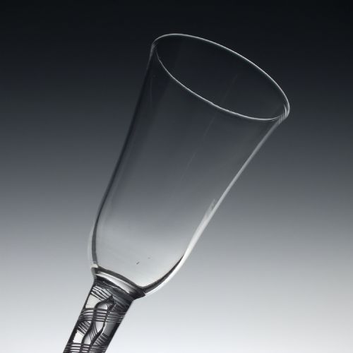 ANTIQUE 18TH CENTURY GEORGIAN AIR TWIST ALE GLASS C1750 - ADDITIONAL PHOTO 3