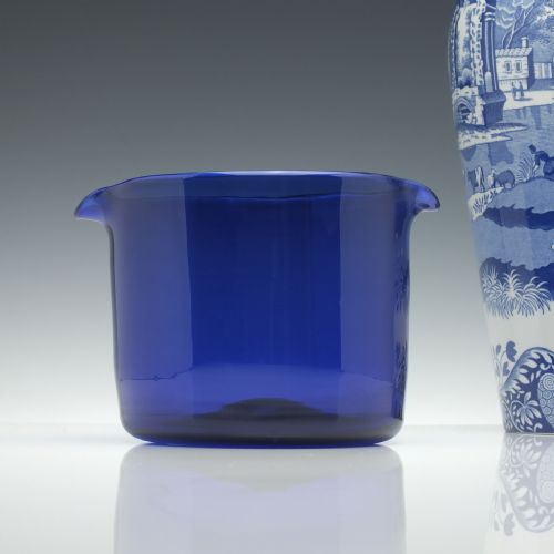 19th century blue glass wine rinser c1830 - CATEGORY: ANTIQUE GLASS - DATED 19TH CENTURY