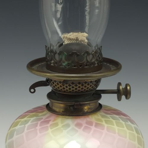 LARGE VICTORIAN STEVENS WILLIAMS DUPLEX OIL LAMP C1880 - ADDITIONAL PHOTO 3