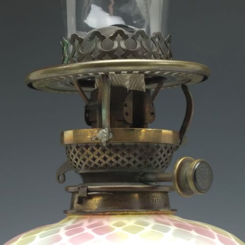 LARGE VICTORIAN STEVENS WILLIAMS DUPLEX OIL LAMP C1880 - ADDITIONAL PHOTO 5
