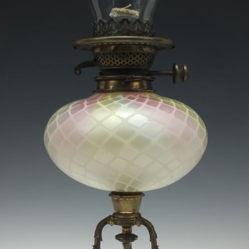 LARGE VICTORIAN STEVENS WILLIAMS DUPLEX OIL LAMP C1880 - ADDITIONAL PHOTO 7