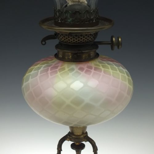 LARGE VICTORIAN STEVENS WILLIAMS DUPLEX OIL LAMP C1880 - ADDITIONAL PHOTO 8