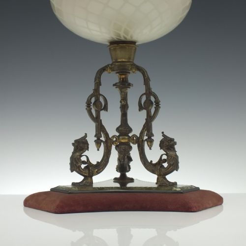 LARGE VICTORIAN STEVENS WILLIAMS DUPLEX OIL LAMP C1880 - ADDITIONAL PHOTO 9