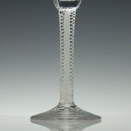 IRISH DOUBLE SERIES OPAQUE TWIST CORDIAL GLASS C1760 - ADDITIONAL PHOTO 3