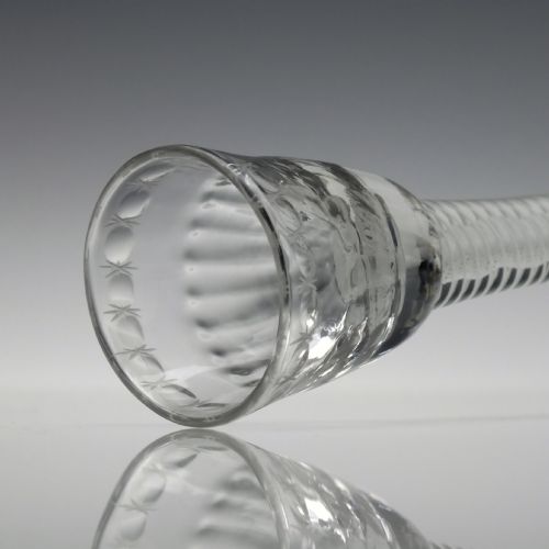IRISH DOUBLE SERIES OPAQUE TWIST CORDIAL GLASS C1760 - ADDITIONAL PHOTO 5