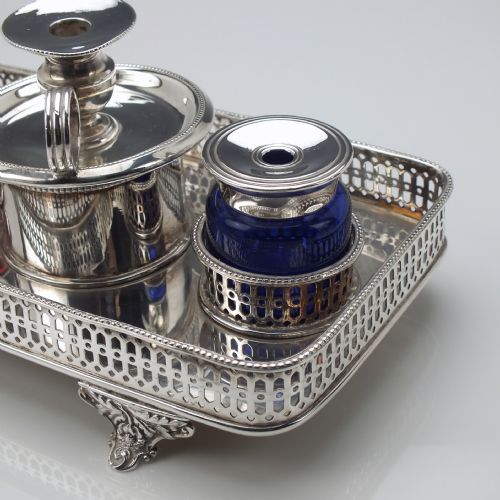 18TH CENTURY SILVER PLATE INKSTAND C1790 - ADDITIONAL PHOTO 2