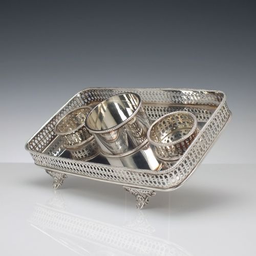 18TH CENTURY SILVER PLATE INKSTAND C1790 - ADDITIONAL PHOTO 4