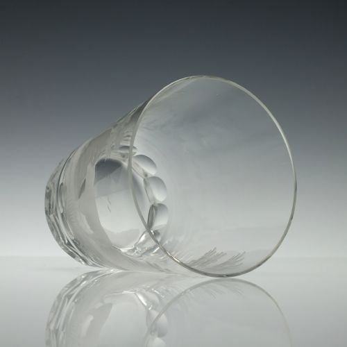 CUT AND ENGRAVED 19TH CENTURY GLASS TUMBLER C1890 - ADDITIONAL PHOTO 4
