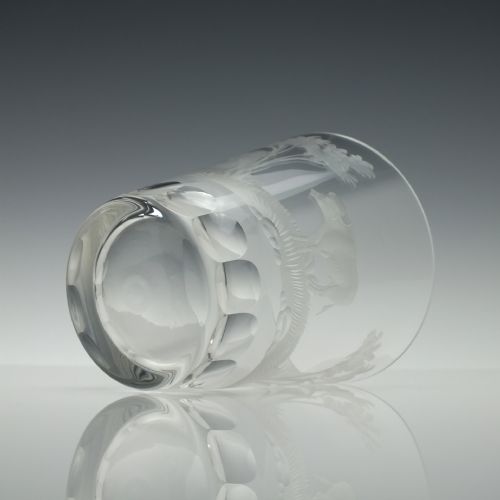 CUT AND ENGRAVED 19TH CENTURY GLASS TUMBLER C1890 - ADDITIONAL PHOTO 5