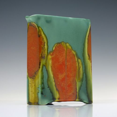 ART NOUVEAU TRIANGULAR POTTERY WATER JUG C1885 - ADDITIONAL PHOTO 4