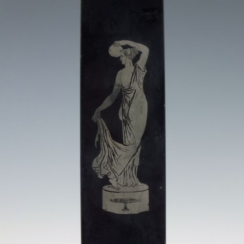 RARE PAIR OF NEO CLASSICAL ASHFORD DERBYSHIRE BLACK MARBLE CANDLE STICKS C1850 - ADDITIONAL PHOTO 3