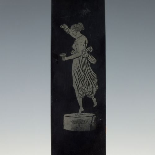 RARE PAIR OF NEO CLASSICAL ASHFORD DERBYSHIRE BLACK MARBLE CANDLE STICKS C1850 - ADDITIONAL PHOTO 4