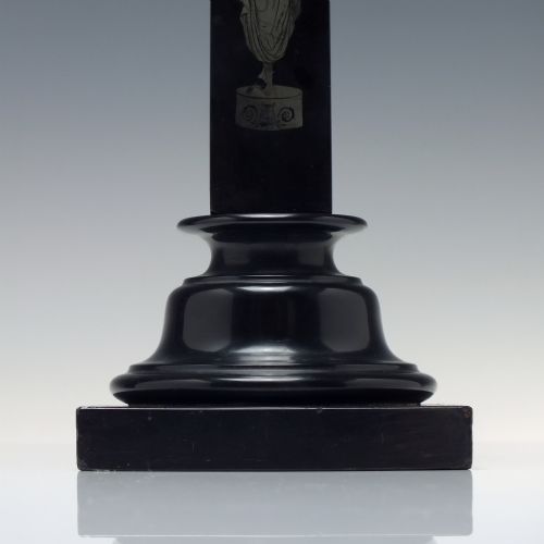 RARE PAIR OF NEO CLASSICAL ASHFORD DERBYSHIRE BLACK MARBLE CANDLE STICKS C1850 - ADDITIONAL PHOTO 6