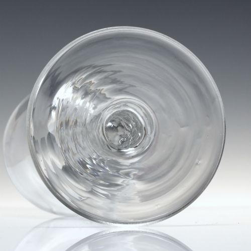 18TH CENTURY JACOBITE SYMPATHY ENGRAVED FACET CUT GLASS GOBLET C1780 - ADDITIONAL PHOTO 6