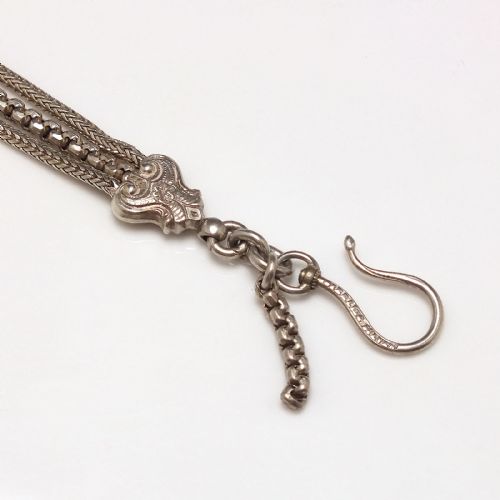 ANTIQUE ART NOUVEAU SILVER BRACELET C1900 - ADDITIONAL PHOTO 2