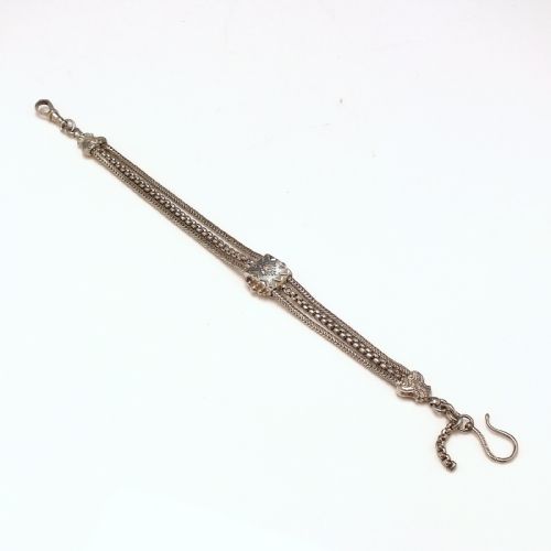 ANTIQUE ART NOUVEAU SILVER BRACELET C1900 - ADDITIONAL PHOTO 5