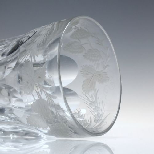 19TH CENTURY ENGRAVED 'LAST DROP' WHISKY TUMBLER C1870 - ADDITIONAL PHOTO 2