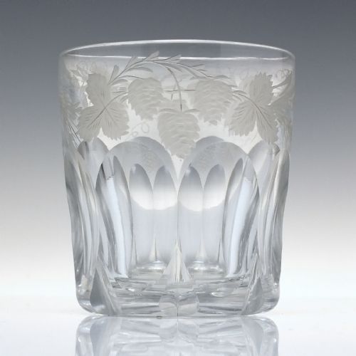 19TH CENTURY ENGRAVED 'LAST DROP' WHISKY TUMBLER C1870 - ADDITIONAL PHOTO 4