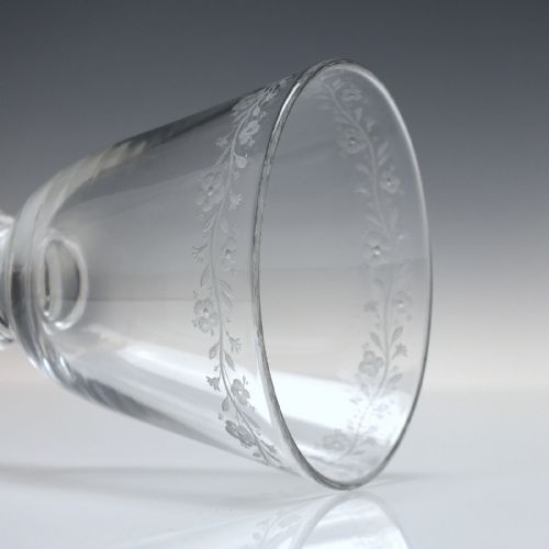 VERY RARE 18TH CENTURY COMPOSITE WINE GLASS C1765 - ADDITIONAL PHOTO 2