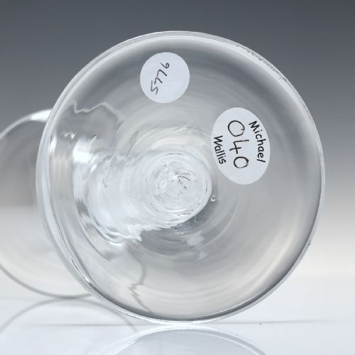 18TH CENTURY FOUR KNOP OPAQUE TWIST WINE GLASS C1760 - ADDITIONAL PHOTO 1