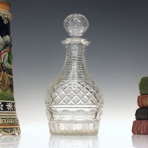 georgian anglo irish prussian glass decanter c1820 - CATEGORY: ANTIQUE GLASS - DATED 1800