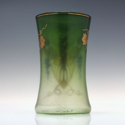 PAIR OF ART NOUVEAU ENAMELLED GILDED GLASS TUMBLERS C1900 - ADDITIONAL PHOTO 4