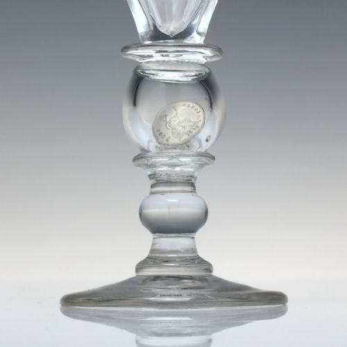 RARE SCOTTISH 'HAMMERMEN OF GLASGOW' COIN WINE GLASS C1836 - ADDITIONAL PHOTO 5