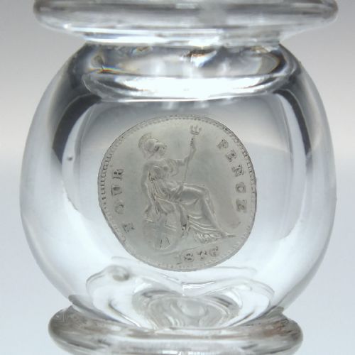 RARE SCOTTISH 'HAMMERMEN OF GLASGOW' COIN WINE GLASS C1836 - ADDITIONAL PHOTO 6
