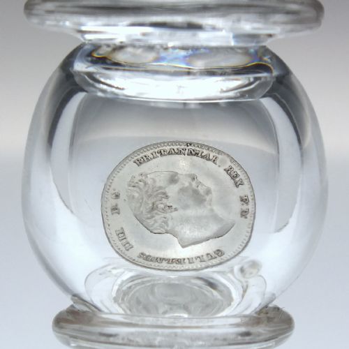 RARE SCOTTISH 'HAMMERMEN OF GLASGOW' COIN WINE GLASS C1836 - ADDITIONAL PHOTO 7