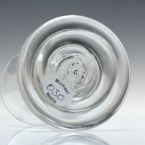 18TH CENTURY TERRACED FOOT OPAQUE TWIST DRAM GLASS C1760 - ADDITIONAL PHOTO 1