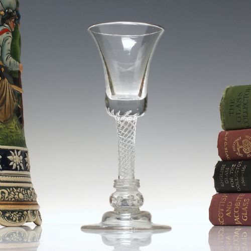 georgian composite wine glass c1750 - CATEGORY: ANTIQUE GLASS - DATED 1750