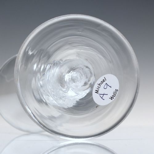 RARE GEORGIAN TRIPLE KNOP AIR TWIST WINE GLASS C1750 - ADDITIONAL PHOTO 1