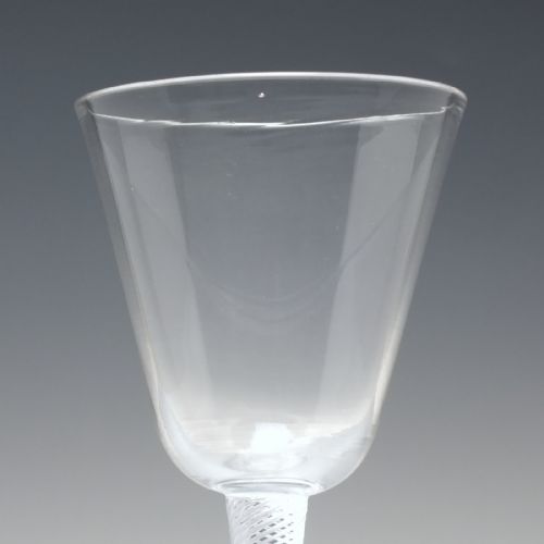 RARE GEORGIAN TRIPLE KNOP AIR TWIST WINE GLASS C1750 - ADDITIONAL PHOTO 5