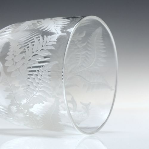 19TH CENTURY ENGRAVED COIN WINE GLASS C1873 - ADDITIONAL PHOTO 2