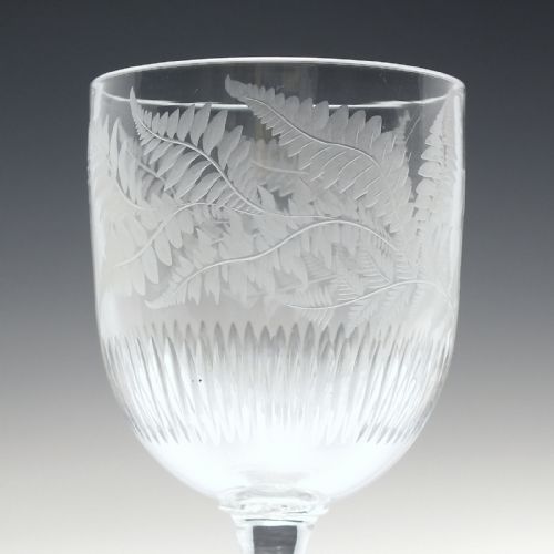 19TH CENTURY ENGRAVED COIN WINE GLASS C1873 - ADDITIONAL PHOTO 3