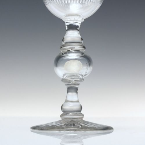 19TH CENTURY ENGRAVED COIN WINE GLASS C1873 - ADDITIONAL PHOTO 8