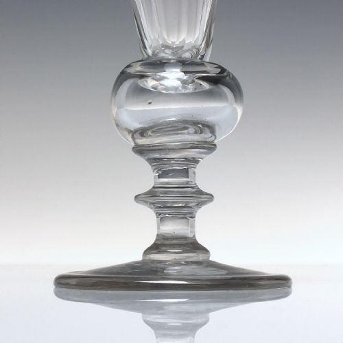 TALL 19TH CENTURY ENGRAVED ALE GLASS C1838 - ADDITIONAL PHOTO 5