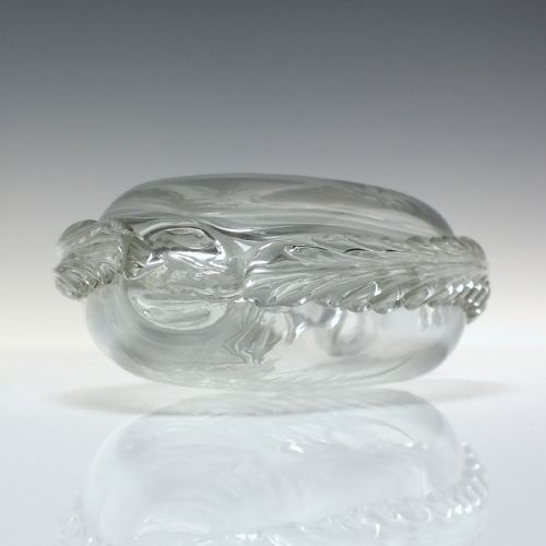 ANTIQUE GEORGIAN ENGRAVED GLASS GIMMEL FLASK C1830 - ADDITIONAL PHOTO 1
