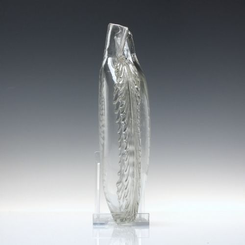 ANTIQUE GEORGIAN ENGRAVED GLASS GIMMEL FLASK C1830 - ADDITIONAL PHOTO 4