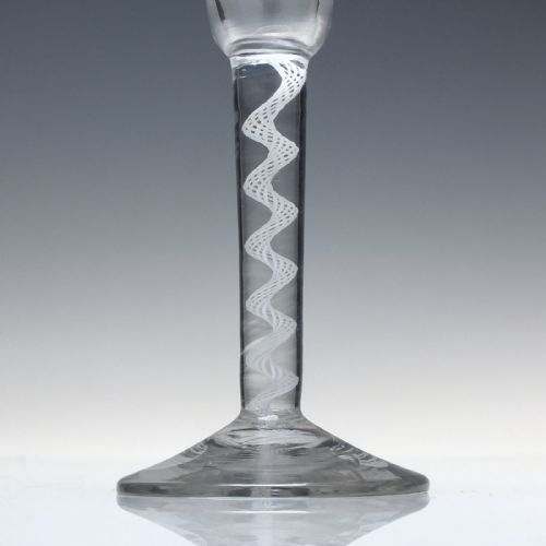 18TH CENTURY PANTOP SINGLE SERIES OPAQUE TWIST WINE GLASS C1760 - ADDITIONAL PHOTO 4