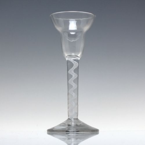 18TH CENTURY PANTOP SINGLE SERIES OPAQUE TWIST WINE GLASS C1760 - ADDITIONAL PHOTO 5