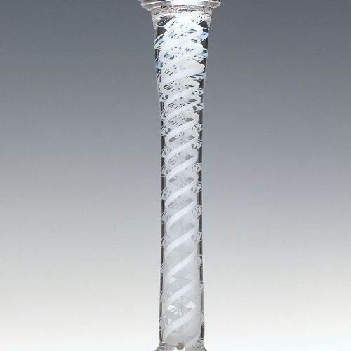 SCOTTISH OPAQUE TWIST WINE GLASS C1830 - ADDITIONAL PHOTO 4